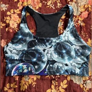 Terez Disco Ball Print Women's Sports Bra